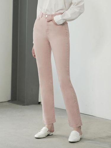 W1029 COTTON SLIM STRAIGHT PANTS_PINK - WAAR - Modalova