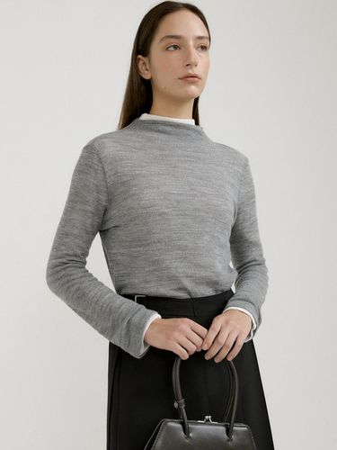 WOOL MOSS CRAPE TURTLENECK T-SHIRTS_3COLOR - octette - Modalova