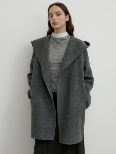 HAND MADE HOOD COAT_GRAY - octette - Modalova