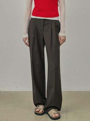 Liz Warner Two Tuck Wide Slacks - TWEE - Modalova