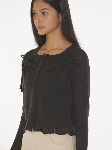 ARIEL SHIRRING CARDIGAN - BLACK - DEARSTALKER - Modalova