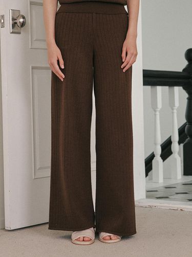 Ribbed set-up soft banding pants - ODER - Modalova