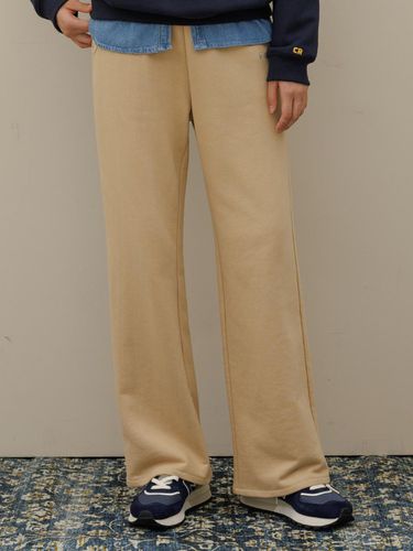 Basic straight sweat pants_Beige - Charles de Rohan - Modalova