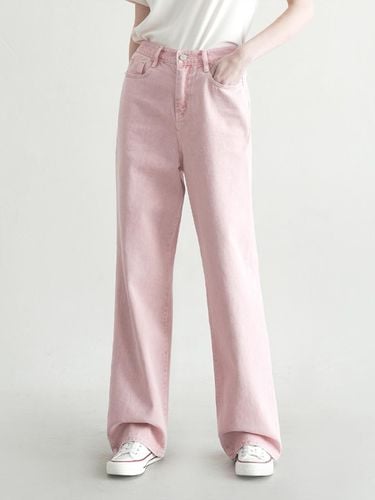 W104 DYEING WIDE PANTS_PINK - WAAR - Modalova