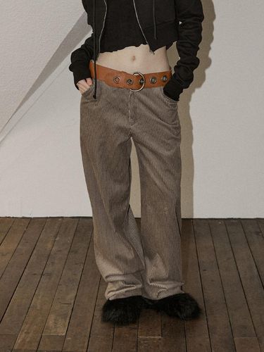 B. WIDE CORDUROY PANTS - GREY - DEARSTALKER - Modalova