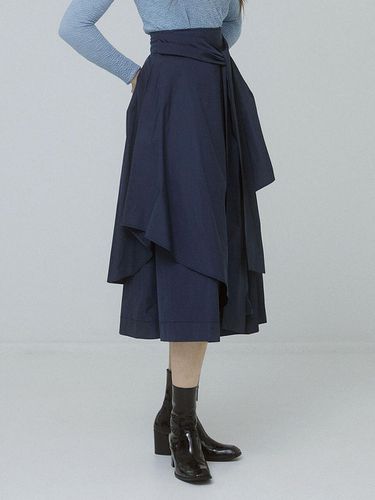 TAFFTA WIDE SKIRT PANTS Navy - tibaeg - Modalova