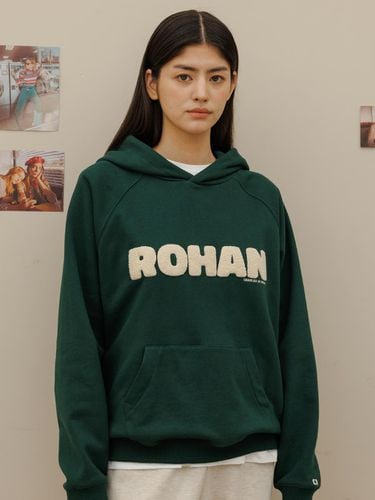 Buckle lettering hoodie_Green - Charles de Rohan - Modalova