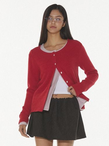 NORA CLASSIC U-NECK CARDIGAN - RED - DEARSTALKER - Modalova