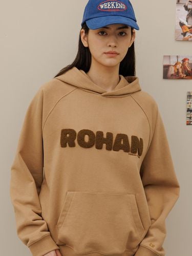 Buckle lettering hoodie_Brown - Charles de Rohan - Modalova