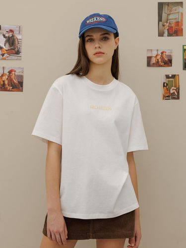 Logo round half-sleeve t-shirt_White - Charles de Rohan - Modalova