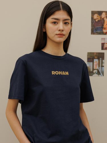 Logo round half-sleeve t-shirt_Navy - Charles de Rohan - Modalova