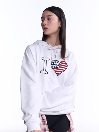 I Love Kirsh Cropped Hoodie [White] - KIRSH - Modalova