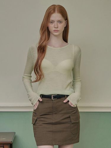 Gobble wool see-through knitwear - TWEE - Modalova