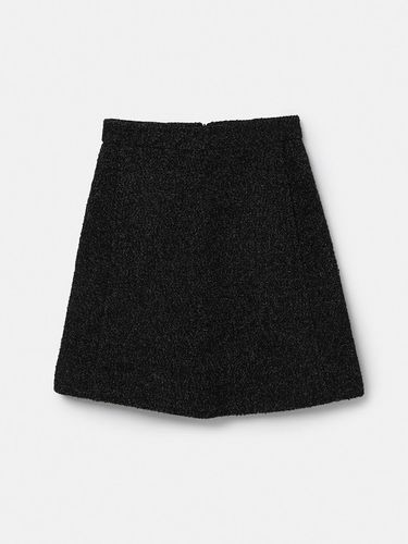 Boucle Tweed Skirt_(Black) - REBOLD - Modalova