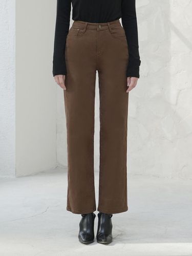 W1021 STRAIGHT COTTON PANTS_BROWN - WAAR - Modalova