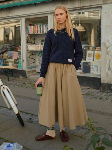 Billoon Flared Long Skirt (Beige/) - AND YOU - Modalova