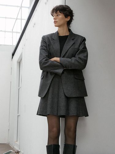 HOMESPUN BOY-TAILORED JACKET_GRAY - octette - Modalova