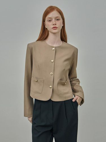 Elov no-collar back yoke jacket - TWEE - Modalova