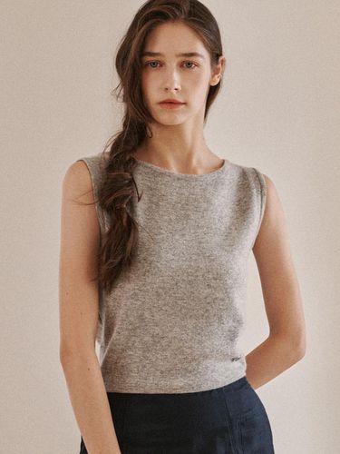 Layered cashwool vest-gray - ODER - Modalova