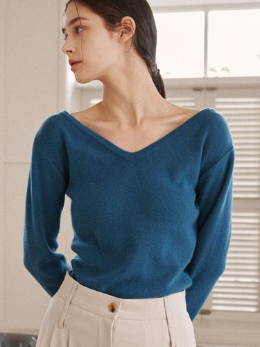 Cashwool two-way pullover-blue - ODER - Modalova