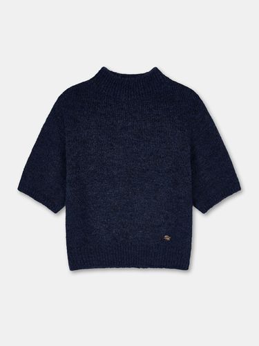 Coin set-up halfneck wool pullover-navy - ODER - Modalova