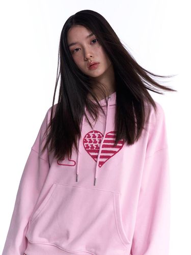 I Love Kirsch Cropped Hoodie [Pink] - KIRSH - Modalova