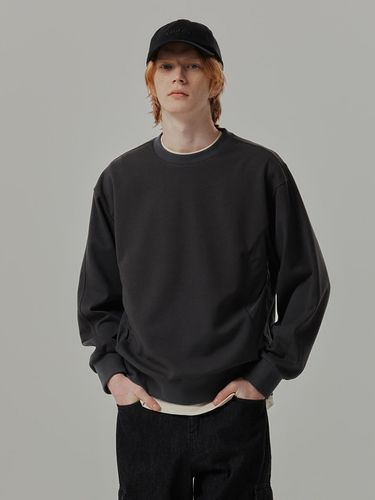 Woven Mix Oversized Fit Sweatshirt - MIND BRIDGE MEN - Modalova