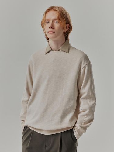 Tissue-transformed Oversized fit sweatshirt - MIND BRIDGE MEN - Modalova