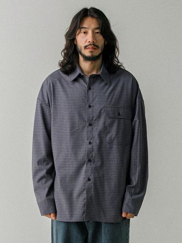 Bron minimal checkered shirt blue - RUGGED HOUSE - Modalova