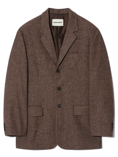 Heritage Three Button Wool Blazer Check Brown - BASEMOMENT - Modalova