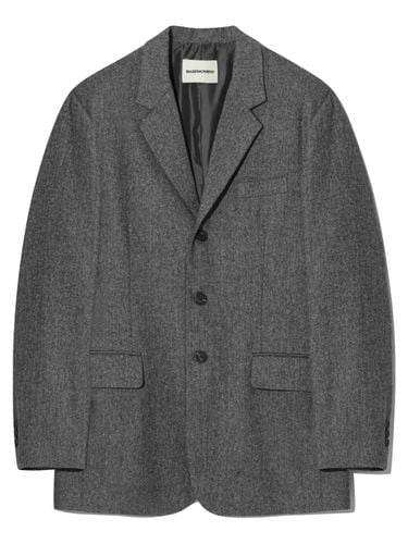 Heritage Three Burton Wool Blazer Herringbone Gray - BASEMOMENT - Modalova