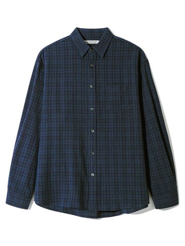 Mono Checkered Shirt Navy - BASEMOMENT - Modalova