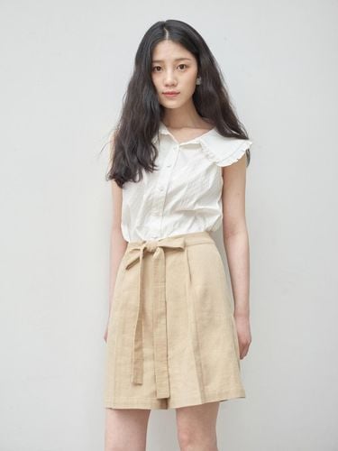 Linen Ribbon Shorts - GANISONG - Modalova