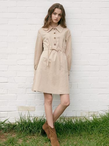 Safari Dress_beige - GANISONG - Modalova