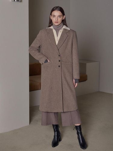 Classic Long Wool Coat_brown - GANISONG - Modalova