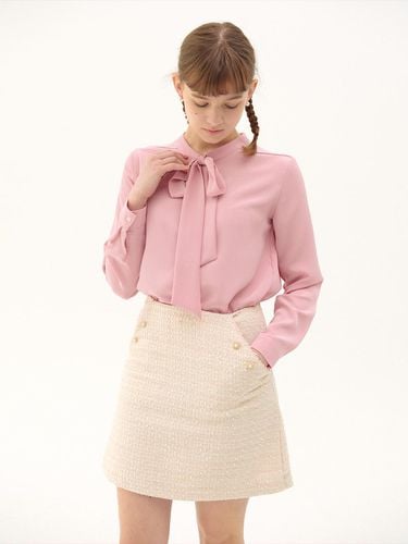 Audrey Tweed Skirt_pink - GANISONG - Modalova