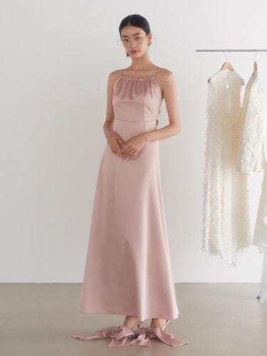 Bridal Back Ribbon Dress_pink - GANISONG - Modalova