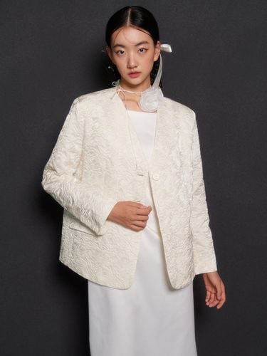 Bridal Jacquard Jacket_cream - GANISONG - Modalova