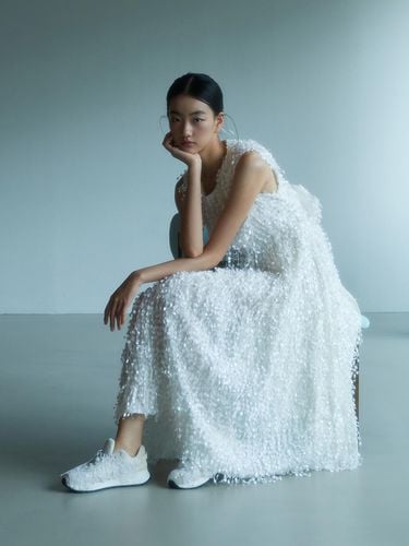 Bridal Snow Flower Dress_white - GANISONG - Modalova