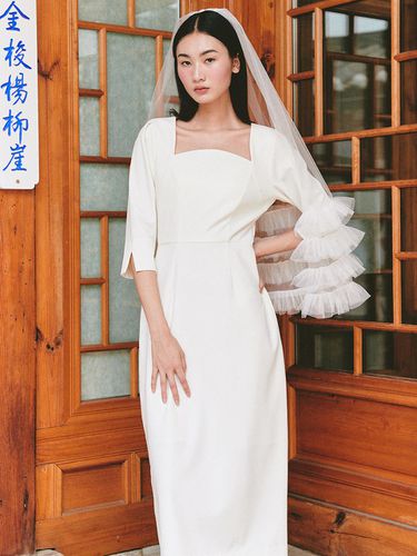 Bridal Bolero Sleek Line Dress_cream - GANISONG - Modalova