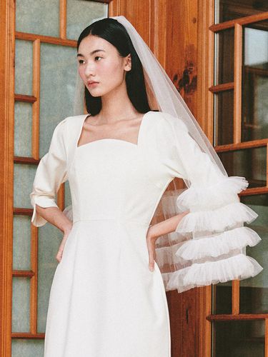 Bridal Frill Layered Veil_white - GANISONG - Modalova