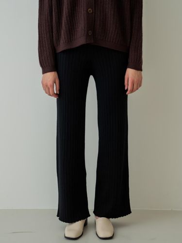 Mono Knit Pants_Black - wioe - Modalova