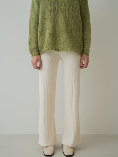 Mono Knit Pants_Light Beige - wioe - Modalova