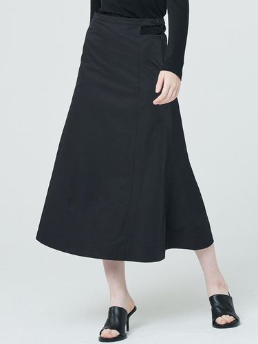 Cut Out Midi Skirt - Black - Nouve - Modalova