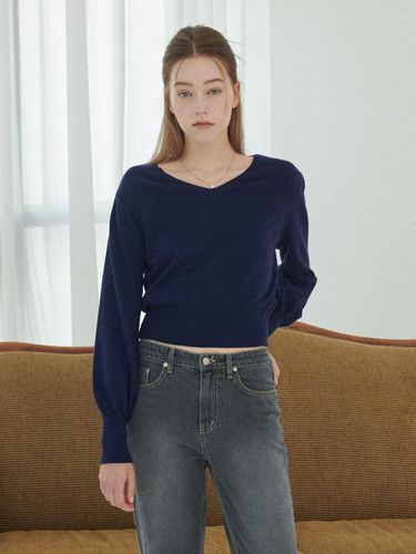 Emma puff knit (navy) - Siweol107 - Modalova