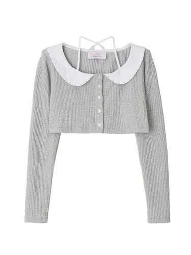 Jane crop cardigan (melange grey) - Siweol107 - Modalova