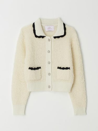 Fluffy knit cardigan (Light Beige) - Siweol107 - Modalova