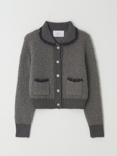 Fluffy knit cardigan (gray) - Siweol107 - Modalova