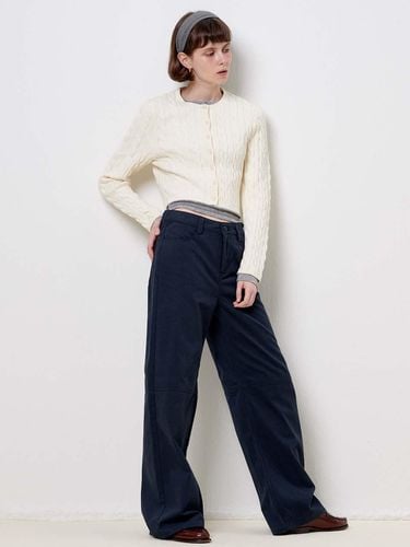 New Prepi Semi-Wide Pants Navy - PLAC - Modalova