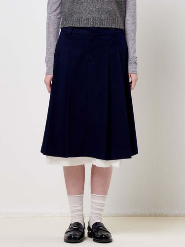 Double Pleated Skirt Navy - PLAC - Modalova